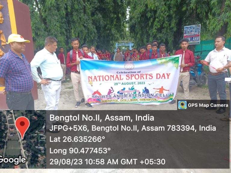 Observance of National Sports Day at Bengtol College, Dated: 29th August 2023